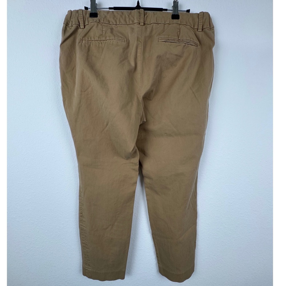 J.Crew Cafe Capri Pants Women's 12 Tan Excellent Business Casual Cotton Stretch - Picture 4 of 7